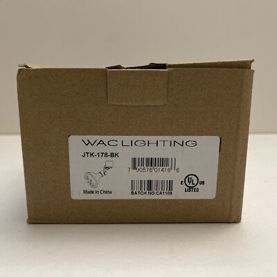 WAC Lighting Line Voltage Track Head Black Finish JTK-178-BK