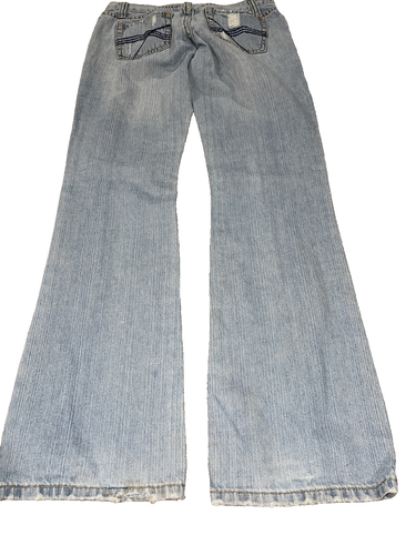 FOREVER 21 Denim Boot Cut Jeans Size 27 Women's Distressed 100% Cotton - Picture 2 of 3
