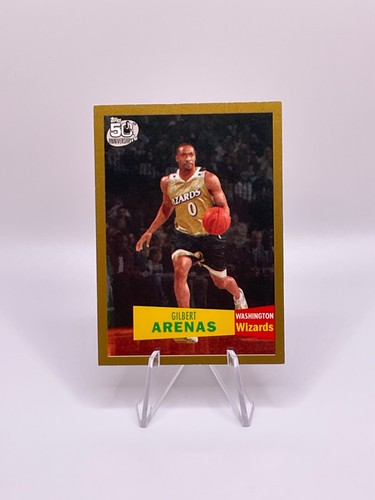 Gilbert Arenas [Gold] #100 2007 Topps 1957-58 Variation card