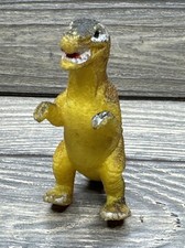 Vintage Plastic Dinosaur T-Rex Tyrannosaurus Rex Brown Yellow 4  