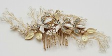 Kirks Folly Spring Season Magical Fairy Flower Hair Comb Goldtone