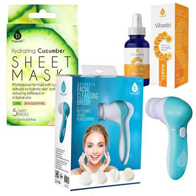 Ultimate Skincare Gift Bundle: Hydrating Cucumber Sheet Masks, Advanced Facial C
