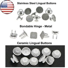 US 100Pcs Orth Dental Bite Turbos Openner Tongue Tamers Hinge Lingual Button