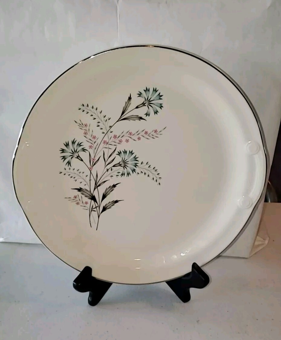 Taylor Smith Taylor Batchelor Button 1950s Double Handle Cake Serving Platter 11