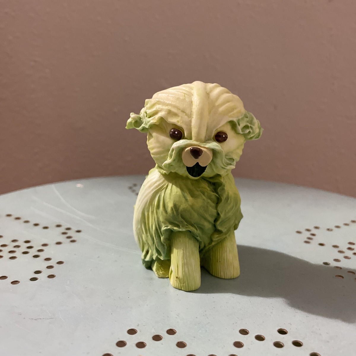 Enesco社　 Grown Cabbage Dog 置物 Cabbage Dog Figurine ENESCO HOME GROWN 2004 #4002362 RARE RETIRED