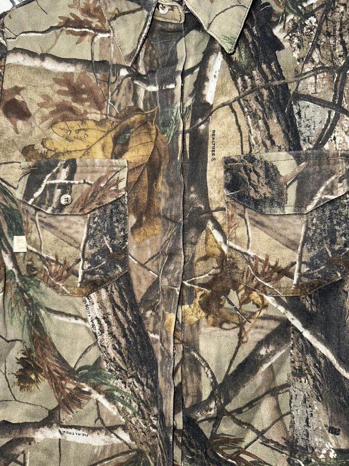 SHE Safari Outdoor REALTREE Camo Short Sleeve Button Down Shirt Size XSmall - Image 3 of 4