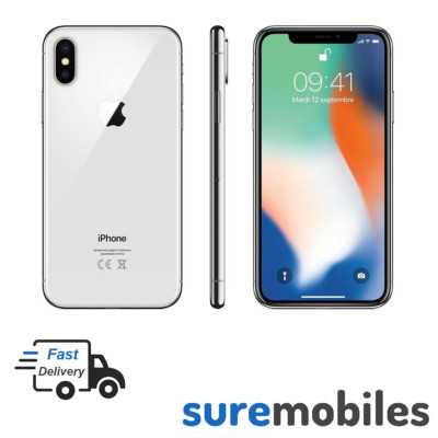 Apple iPhone X - 64GB - Silber (Entsperrt) - Sehr Guter Refurbished Zustand