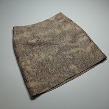 Banana Republic Pencil Short Skirt Sz 4 Heritage Beige Brown Tweed Office Siren