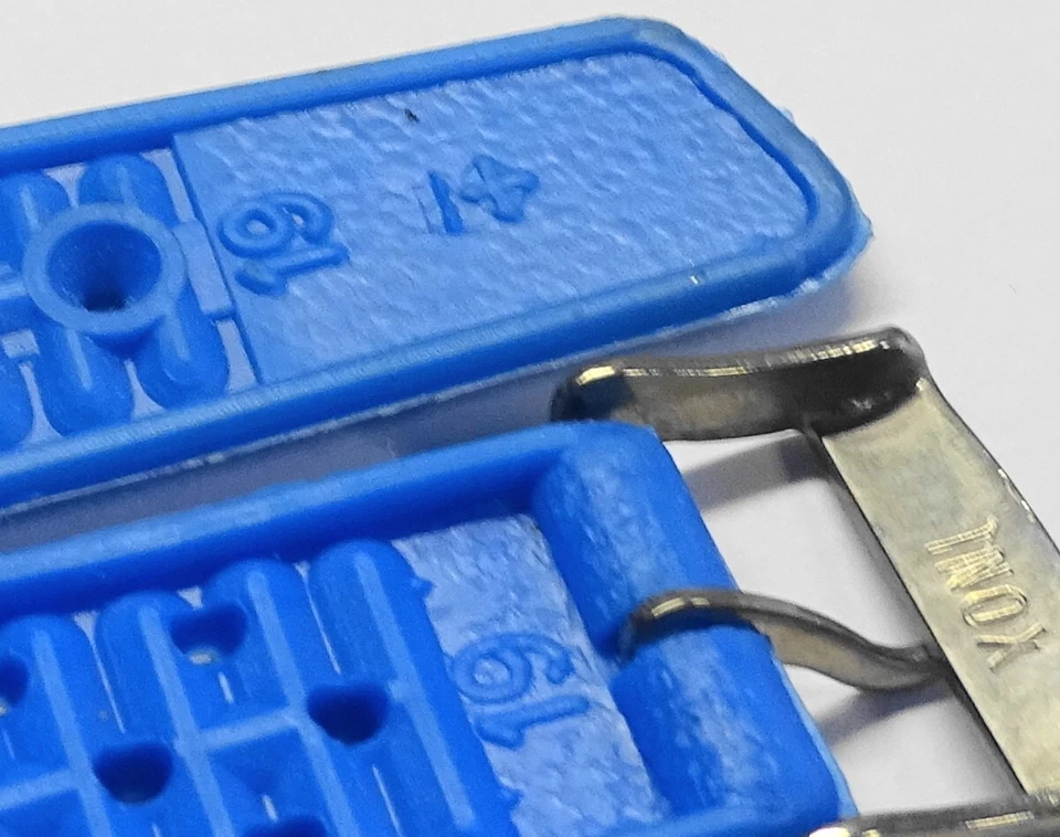 Original 1970' Tropic Swiss 19 mm bracelet montre BLEU ALASKA PLONGEE - Photo 3/4