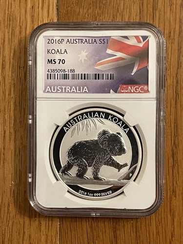 2016 P Australia Koala MS-70 NGC 1 Oz Silver Coin