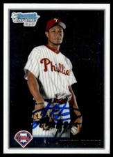 2010 Bowman Chrome Baseball Yohan Flande Philadelphia Phillies #BCP139 Signed