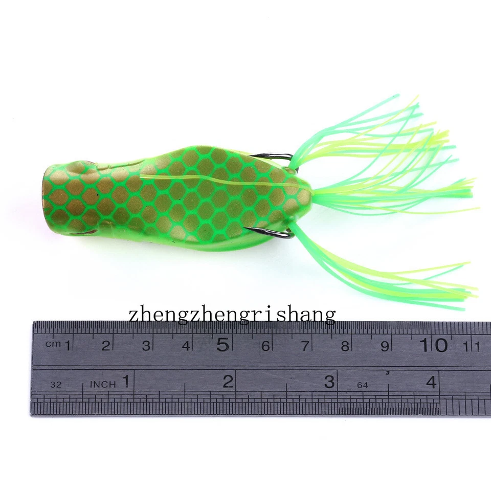 5 señuelos de pesca Popper Frog Topwater serpiente cebo lubina crankbaits suaves 7 cm/14 g Foto 2 de 4