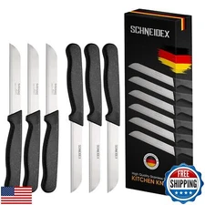 SCHNEIDEX Serrated Paring Knife - Set of 6 Pcs German Solingen Small Knife Se