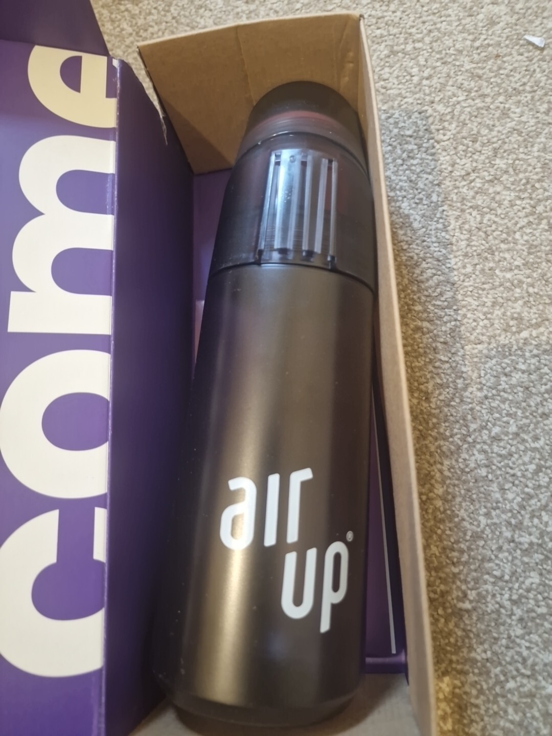 Air Up Water Bottle With 3 Pcs Of Flavour Pods Charcoal Grey 600ml