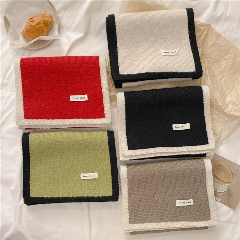 Elegante Bufanda Estilo Coreano - Mantón Tejido Lana Envolturas Mujeres Moda Accesorio Foto 2 de 4