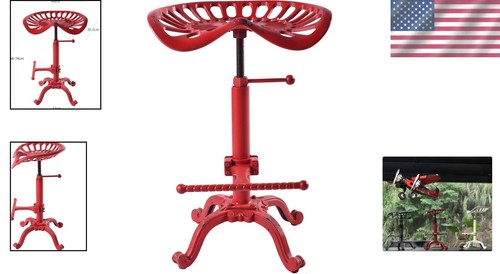 Comfortable Rust-Resistant Bar Stool with Tractor Seat Design - 440 lbs Capacity - Picture 2 of 10