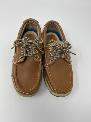 Highland Creek Topsiders boat shoe kids size 12 Leather