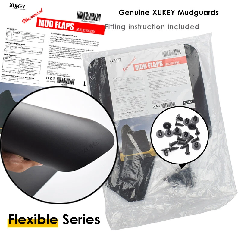 AMPLIOS protectores contra salpicaduras para Mitsubishi Lancer EVO Evolution 8 9 X guardabarros con clips Foto 4 de 4