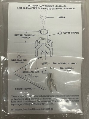 Tektronix 131-4244-00  ECB to Circuit Board Adapters with Mill-Max 0293