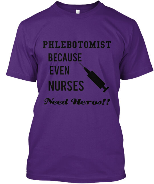 I Love Phlebotomy T-Shirt Made in the USA Size S to 5XL