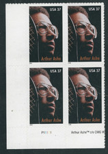 Scott# 3936...37 Cent...Arthur Ashe...Plate Block