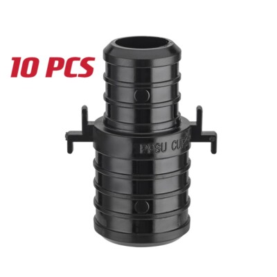 EFIELD 10PCS Poly Crimp Pex Fitting 1''X 3/4'' Straight Coupling With Position Tab