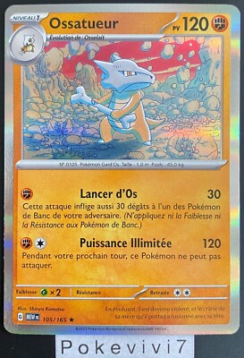 Coffret De 10 Cartes Pokémon Françaises - Ossatueur Holo/Reverse Aléatoire (Écarlate/Violet 151) - 6