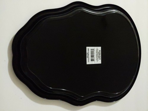 New Day of the Dead Sugar Skull Dia de los Muertos plastic tray Black platter - 第 3/6 張圖片
