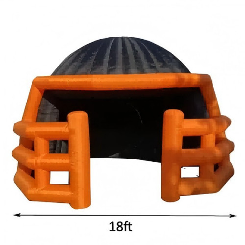 Inflatable Black Football Rugby Helmet Tunnel Inflatable Tunnel Entrance Tent