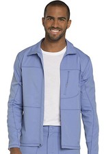 Ciel Blue Dickies Scrubs Dynamix Mens Zip Front Warm Up Jacket DK310 CIE