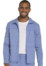 Ciel Blue Dickies Scrubs Dynamix Mens Zip Front Warm Up Jacket DK310 CIE
