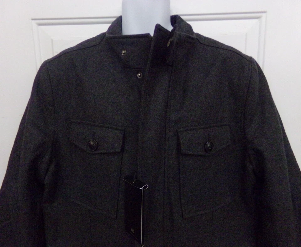 Andrew Marc New York Luxurious GRAY Wool Blend Men's Coat Size Large NWT - Image 2 of 4