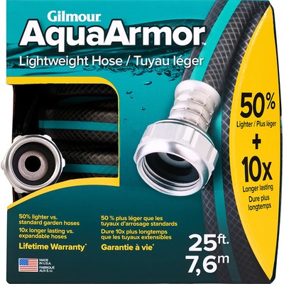 AquaArmor 1/2'' x 25' Lightweight Garden Hose, Kink Free Hose, Drinking Water ...