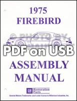 1973 1974 1975 Pontiac Firebird Werkstatt-Handbuch Auf USB