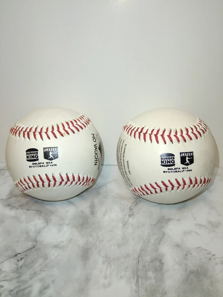 Boston Red Sox Mo Vaughn & Jose Canseco Collectible Baseball,s  - Image 3 of 4