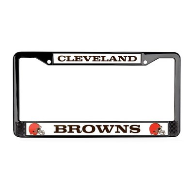 Cleveland Browns NFL 3D Polyurethane Domed Black License Plate Frame Car-SUV
