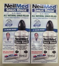 Neilmed Sinus Rinse (2) Two Squeeze Bottles 8 OZ+NEW  Brand New expiration 2029