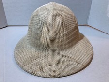 VTG GTH Golf  Tennis Headwear Hat Beige Woven Mesh Jungle Safari Pith Helmet