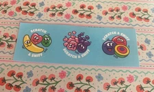 80’s Candy Scratch N Sniff Small Sticker Strip Of 3 Stickers