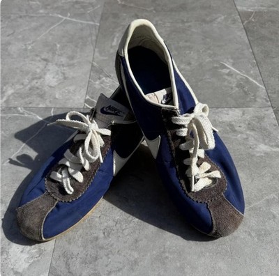 80s Nike Cortez Vintage Athletic Shoes Blue White 1980s Size 8.5 810507CH