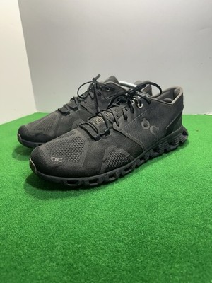 ON Cloud X Men s 12.5 Black/Black Swiss Engineered Running Shoes - GUC
