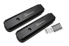 Holley Sniper 890004 Fabricated Aluminum Valve Covers Wbaffle Silver Finish