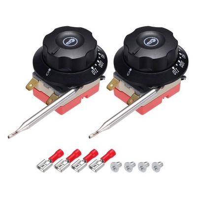 2pcs Temperature Controls Switch 250V, 16A 30-110°C Capillary Thermostats