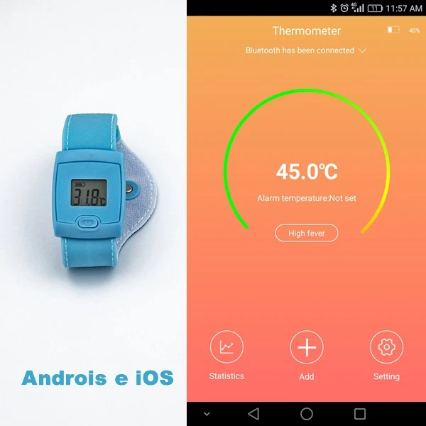 ANDROID THERMOMETER FEVER MEASURE BABY BABY BLUETOOTH TEMPERATURE SMART
