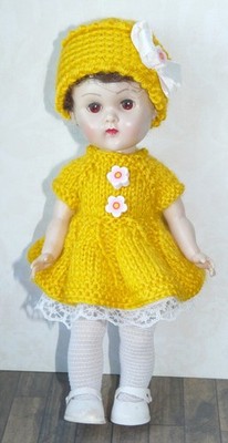 Handmade outfit 3 pc for Vintage Dolls e.g. Ginny Dolls, Madame Alexander etc.