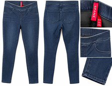 SPANX Women's Dark Wash Blue Skinny Stretch Denim Jeans 5-Pocket Size M