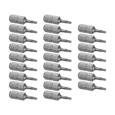 25pcs Torx Bits 1/4 inch Magnetic Screwdriver T7 Screw Driver Bit S2 Alloy Steel