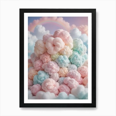 Clouds' 3 Kunstdruck gerahmt Wandbild Poster Leinwanddruck Bild