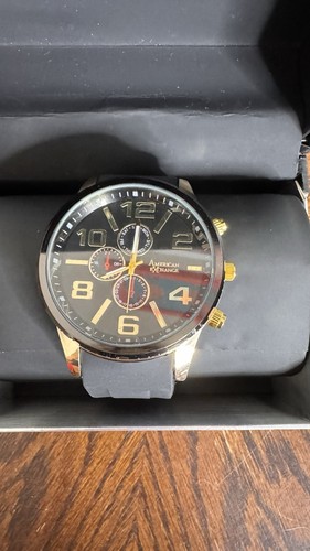 Men’s American Exchange Watch with Original Box – Black/Gold - Picture 3 of 6