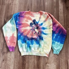 Disneyland Resort Tie Dye Swirl Retro Mickey Mouse Sweatshirt Youth XL